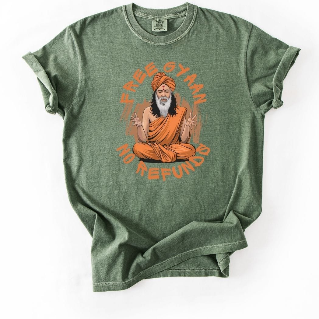 Free Gyaan No Refunds Tee