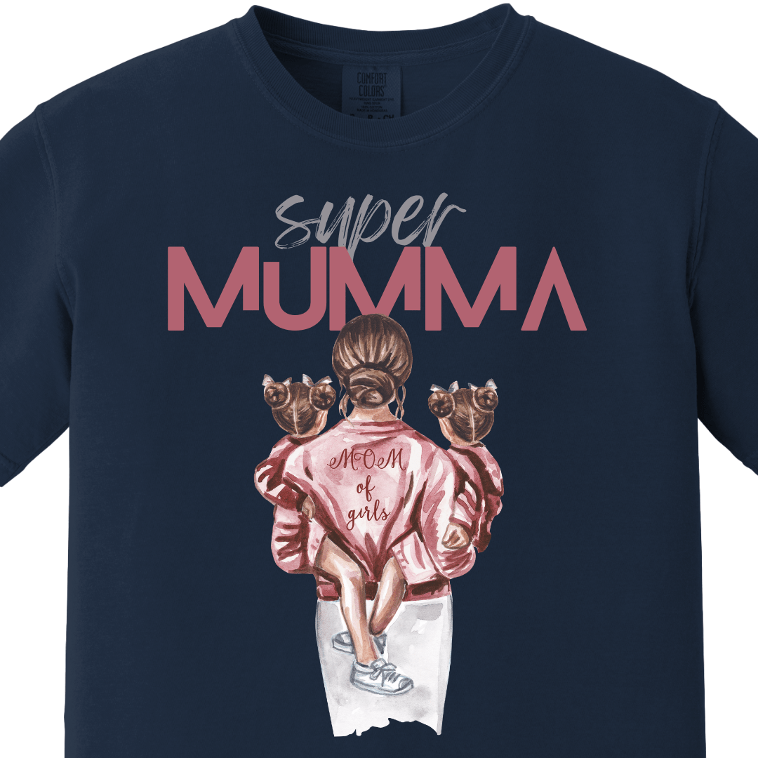 Supermom Super Mumma with Daughters Tee