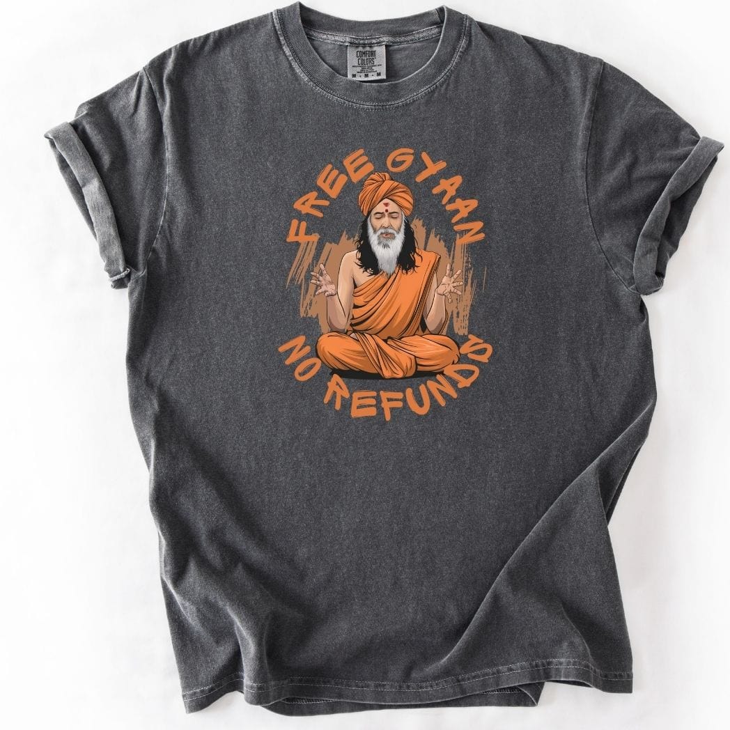 Free Gyaan No Refunds Tee