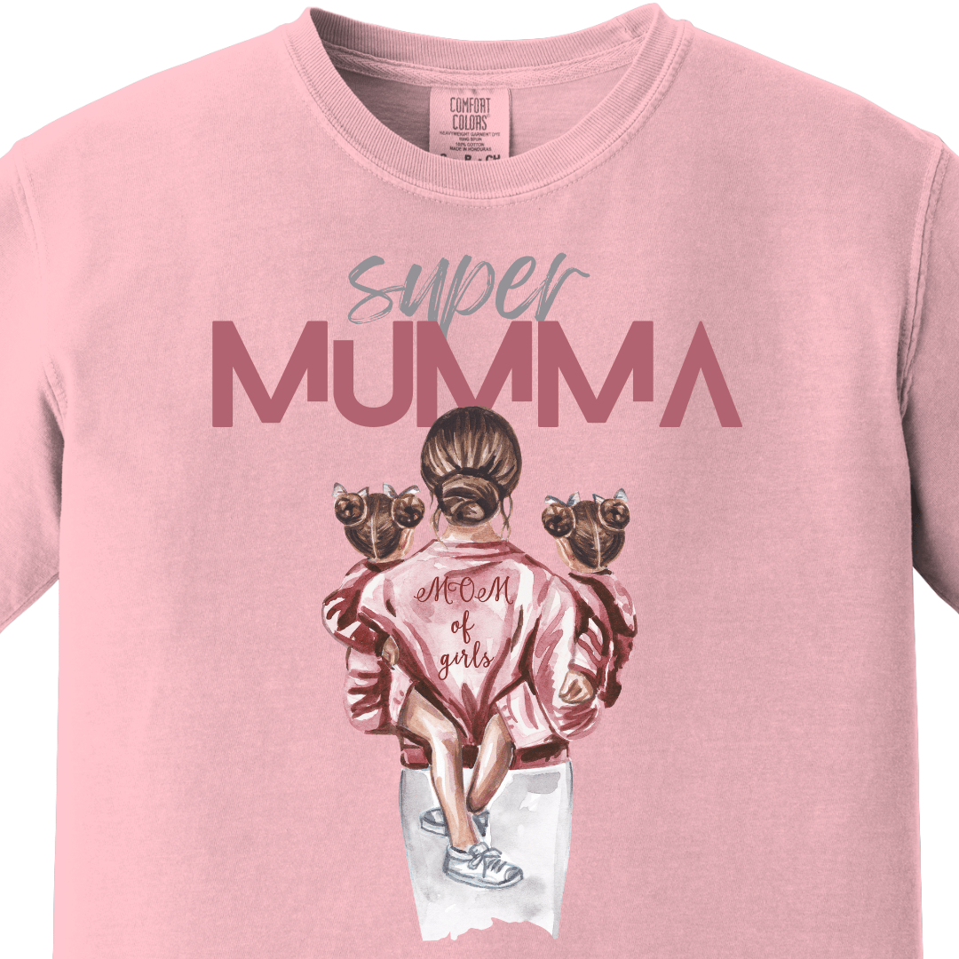 Supermom Super Mumma with Daughters Tee