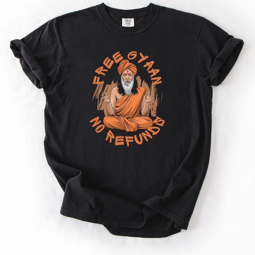 Free Gyaan No Refunds Tee