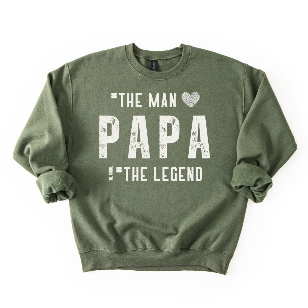 PAPA - The Man The Guide The Legend Dad SWEATSHIRT