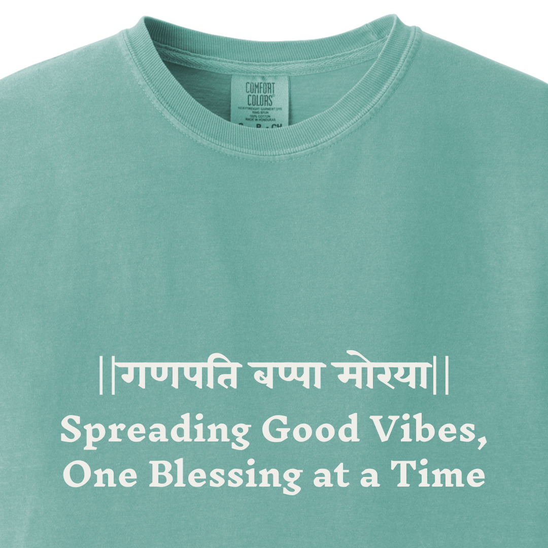 Ganpati Bappa Moraya - Spreading Good Vibes, One Blessing at a Time Ganesh ji Tee