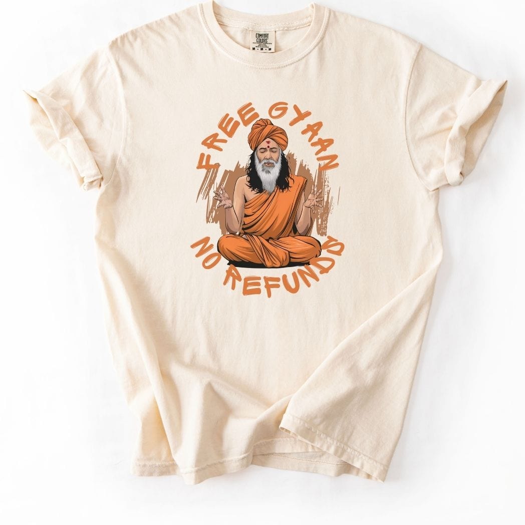 Free Gyaan No Refunds Tee