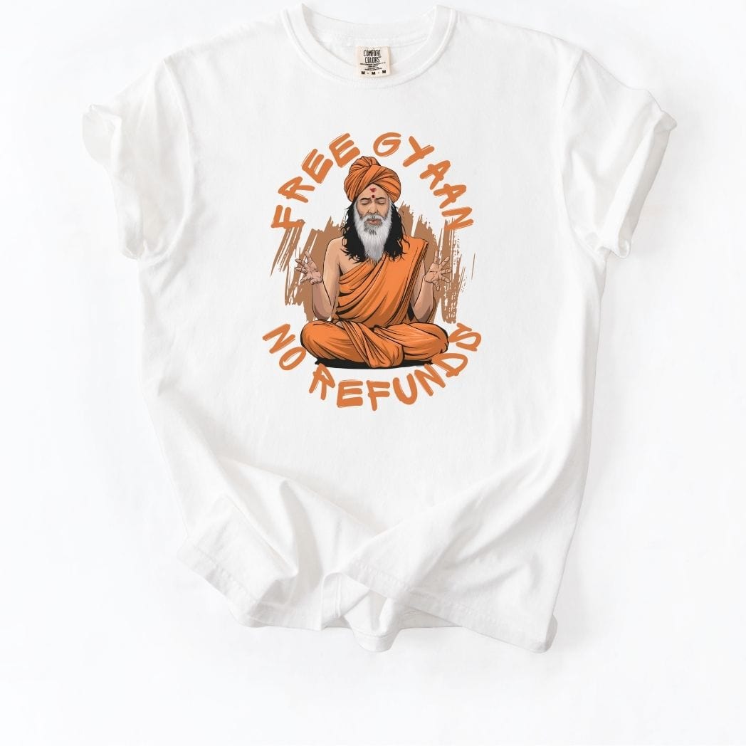 Free Gyaan No Refunds Tee