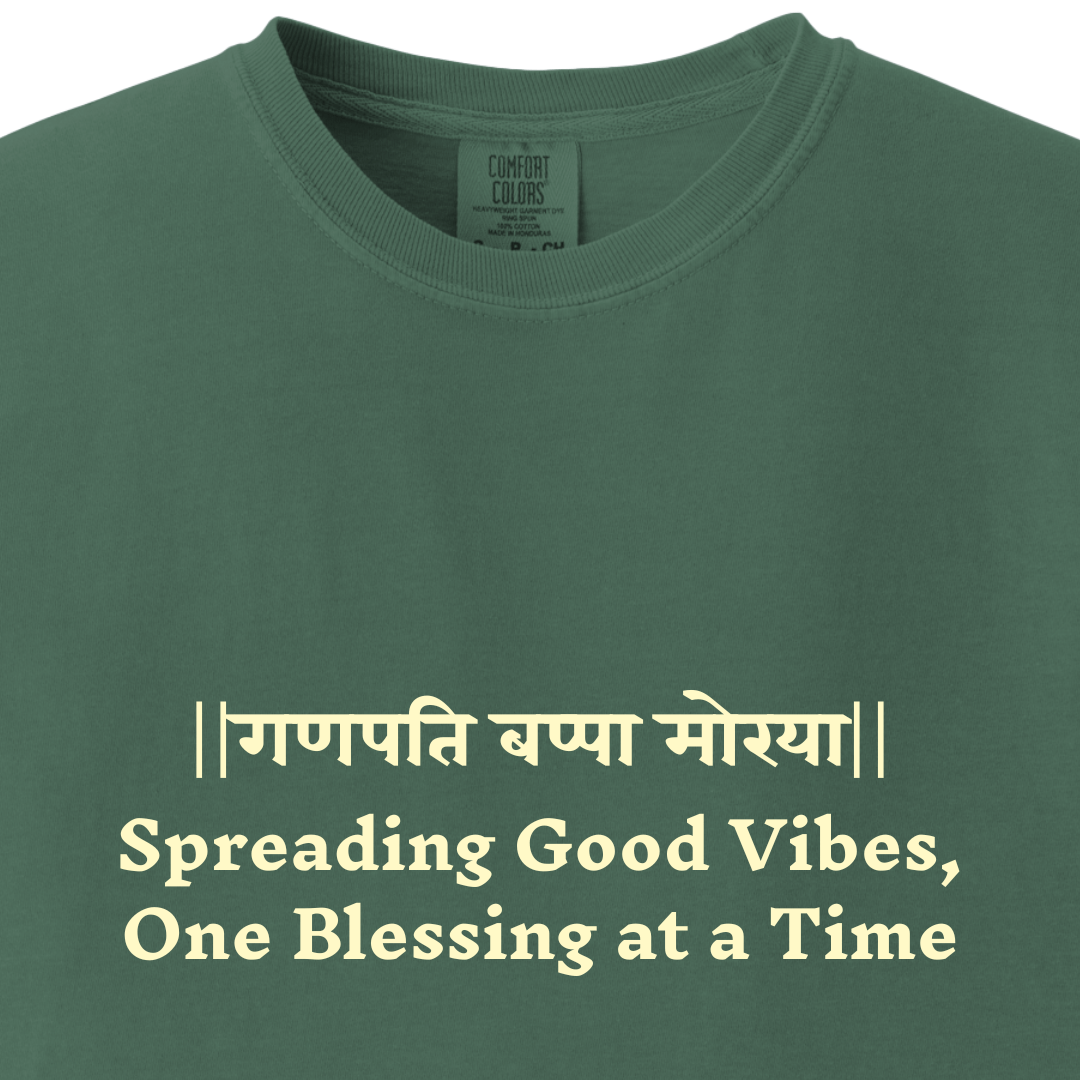 Ganpati Bappa Moraya - Spreading Good Vibes, One Blessing at a Time Ganesh ji Tee
