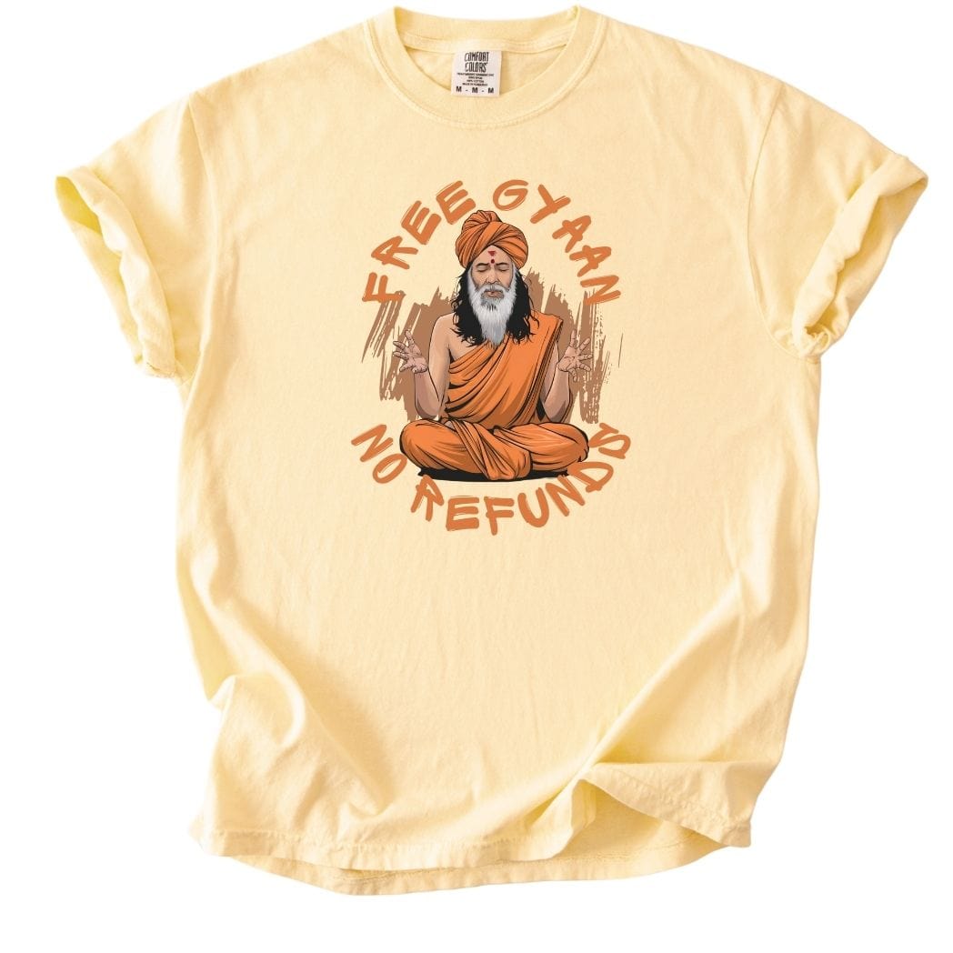 Free Gyaan No Refunds Tee