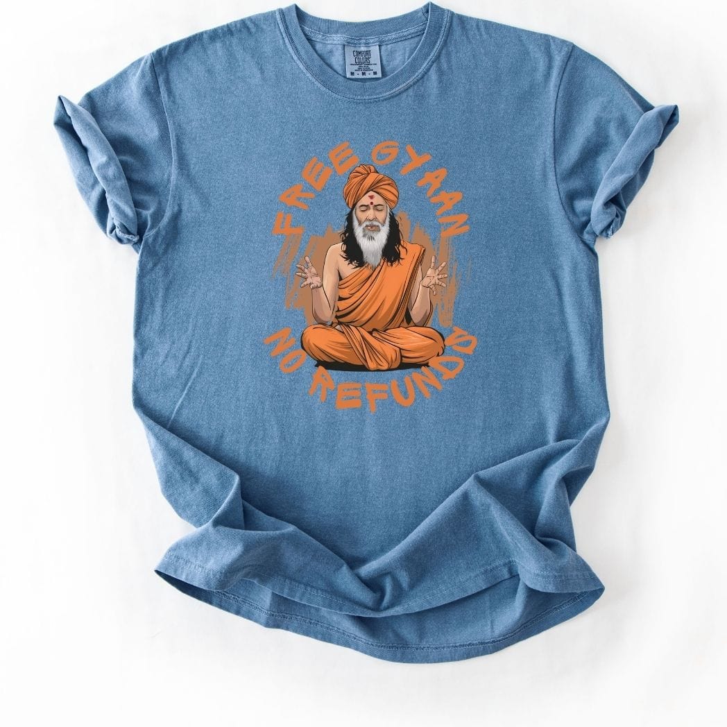 Free Gyaan No Refunds Tee