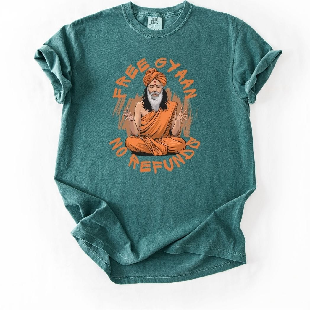 Free Gyaan No Refunds Tee