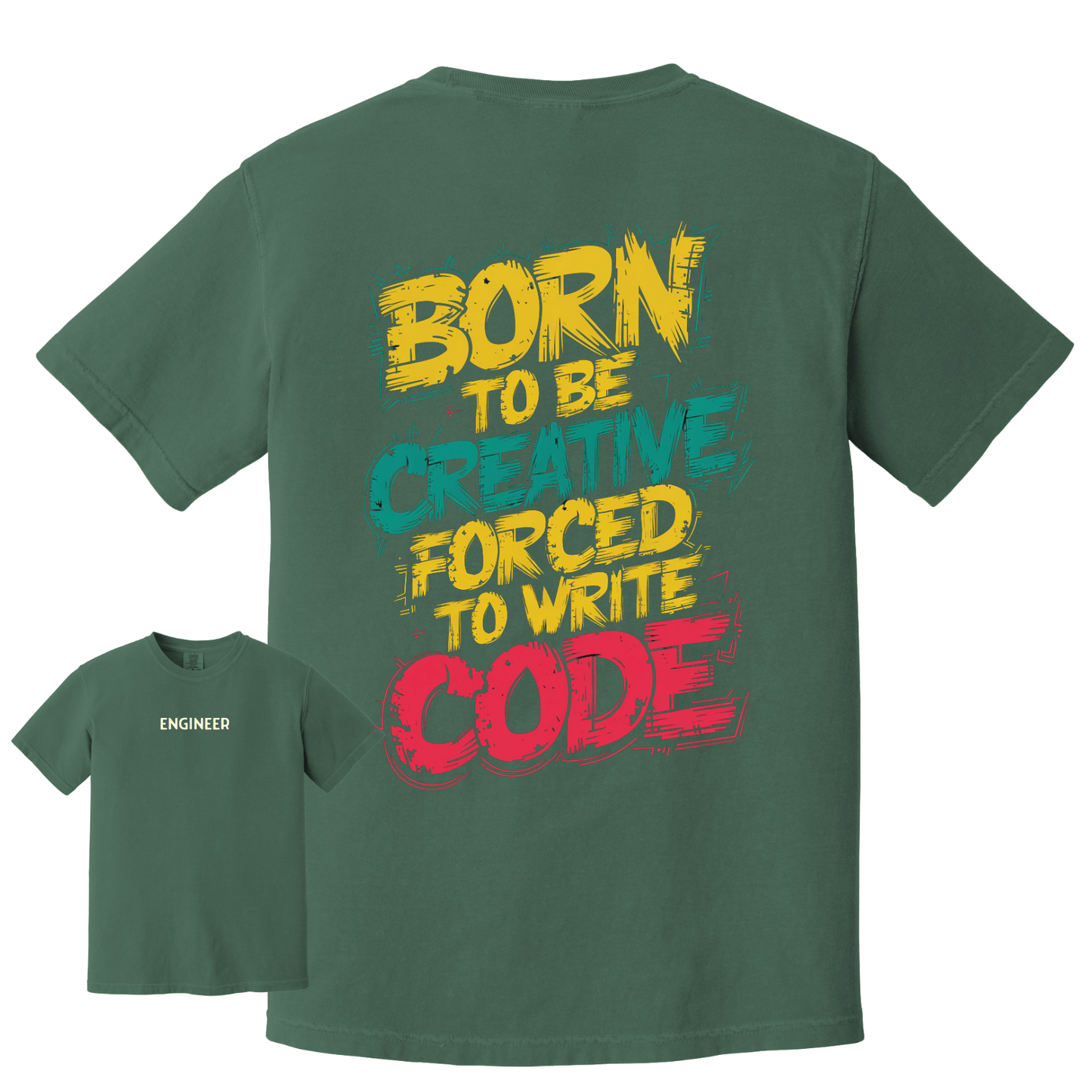 Engineer Forced to write Code Back Design Tee - Maatee