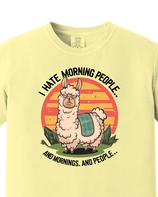I hate Morning Casual tee 2