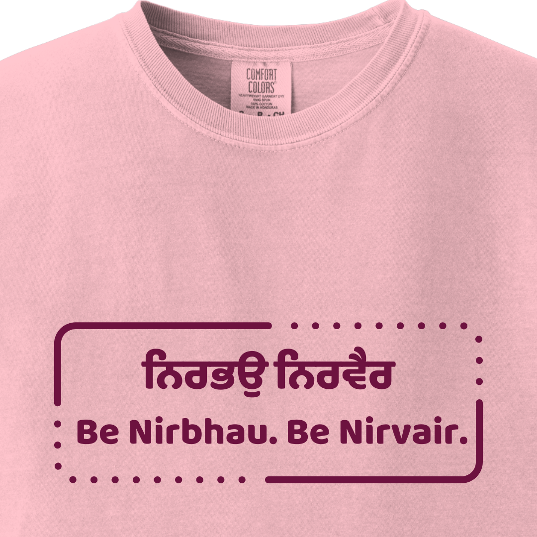 Be Nirbhau. Be Nirvair, Sikh Tee