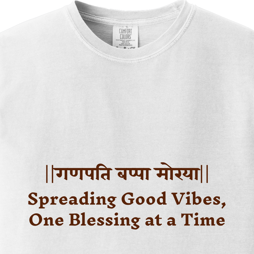 Ganpati Bappa Moraya - Spreading Good Vibes, One Blessing at a Time Ganesh ji Tee