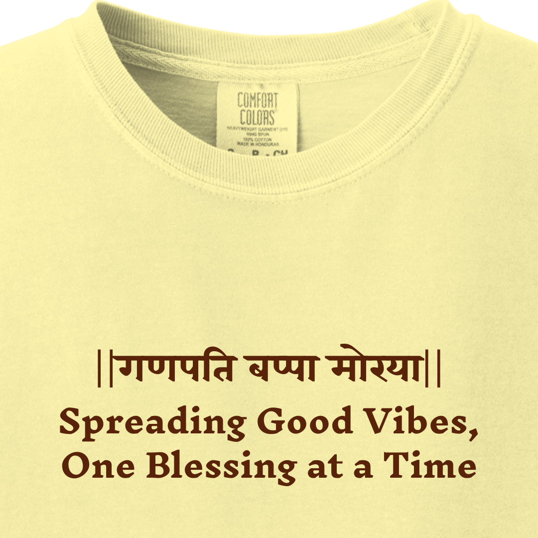 Ganpati Bappa Moraya - Spreading Good Vibes, One Blessing at a Time Ganesh ji Tee