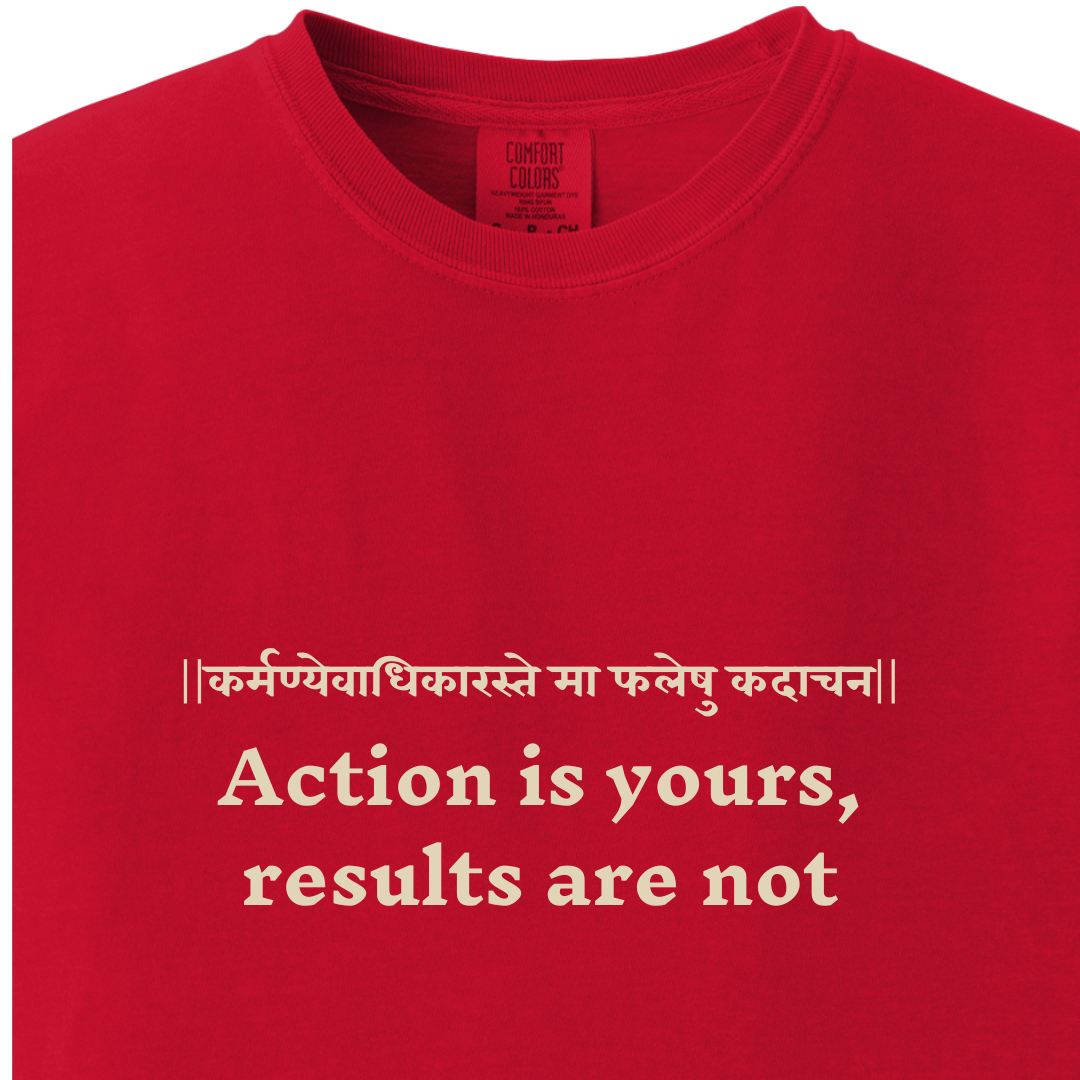 Bhagavad Gita Tee - Action is yours, results are not