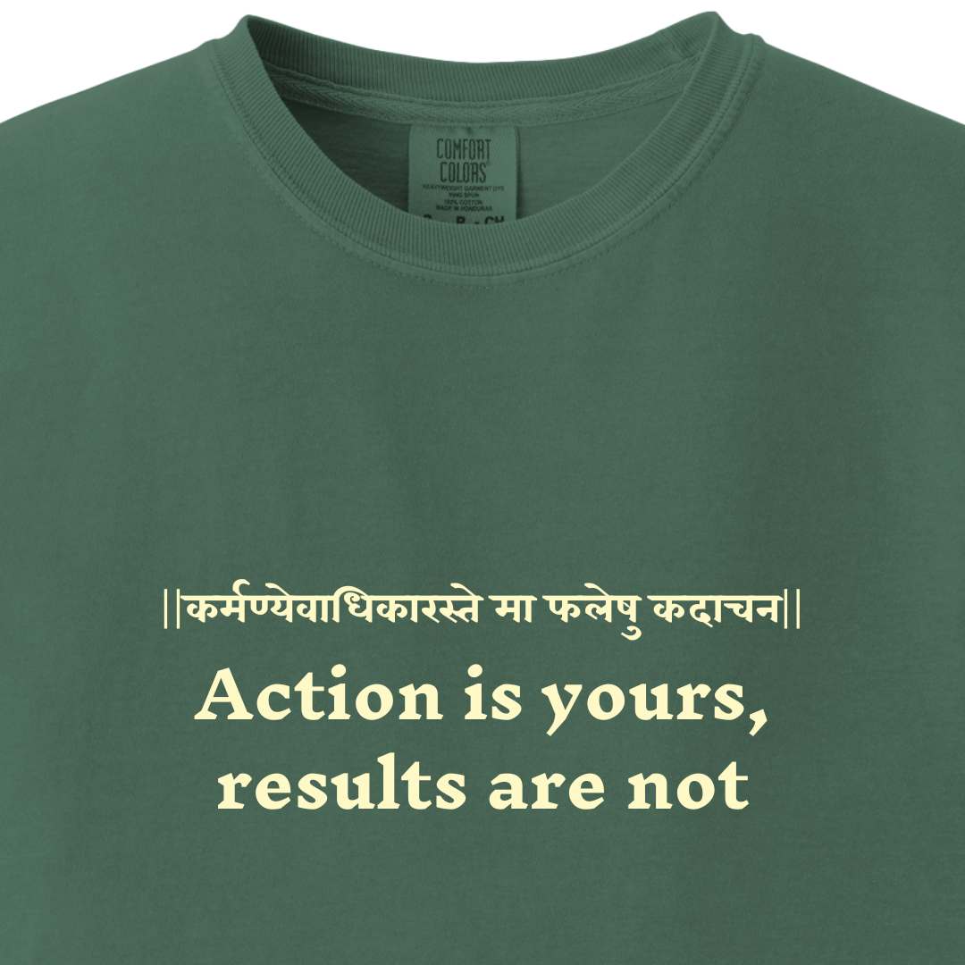 Bhagavad Gita Tee - Action is yours, results are not