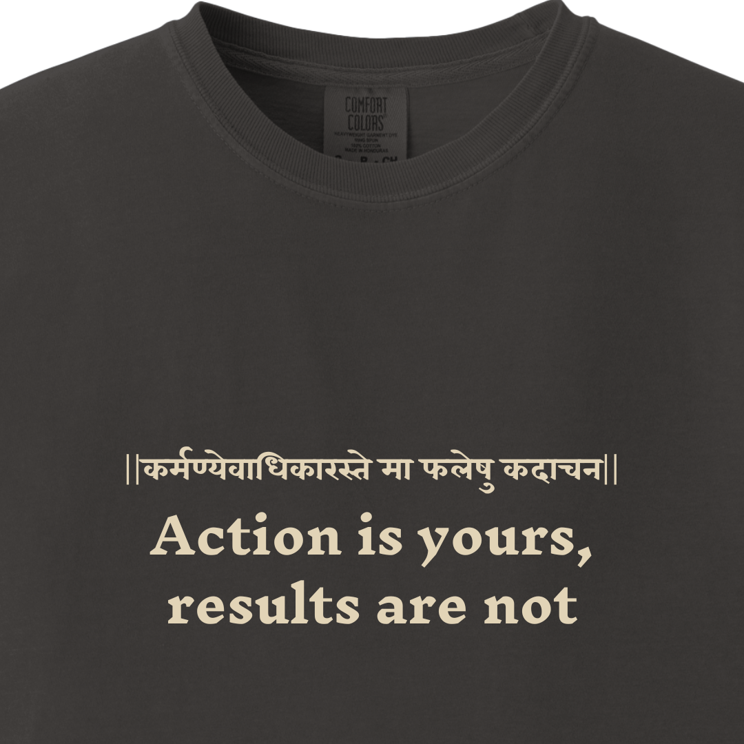 Bhagavad Gita Tee - Action is yours, results are not