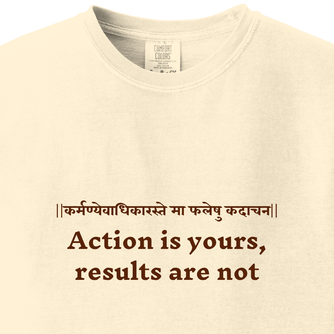 Bhagavad Gita Tee - Action is yours, results are not