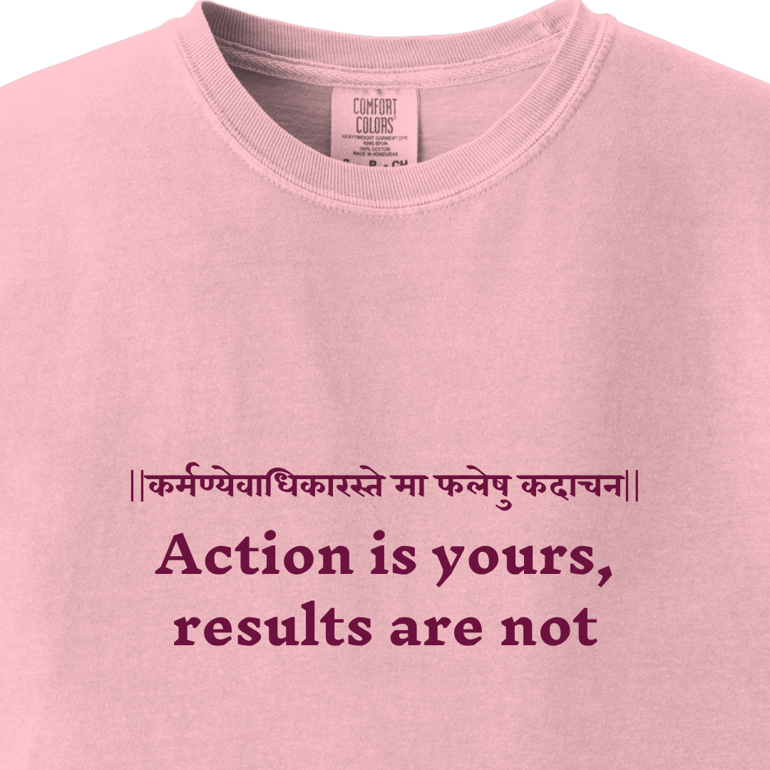 Bhagavad Gita Tee - Action is yours, results are not