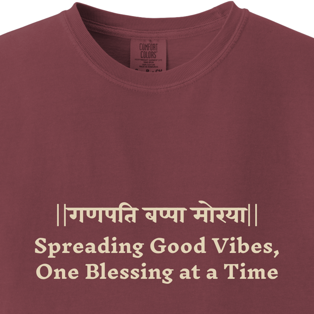 Ganpati Bappa Moraya - Spreading Good Vibes, One Blessing at a Time Ganesh ji Tee