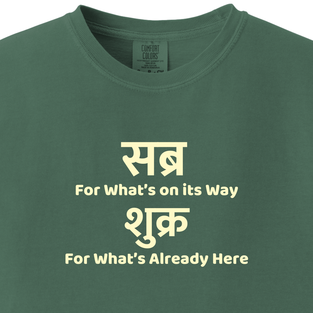 Sabr for what’s on its way, Shukr for what’s already here Tee