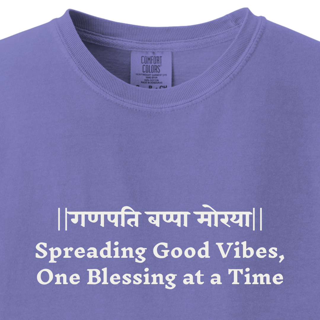 Ganpati Bappa Moraya - Spreading Good Vibes, One Blessing at a Time Ganesh ji Tee