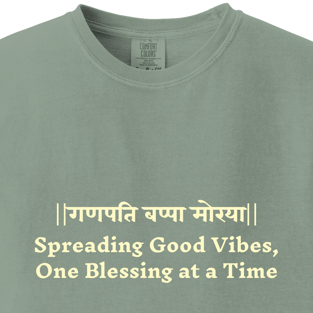 Ganpati Bappa Moraya - Spreading Good Vibes, One Blessing at a Time Ganesh ji Tee