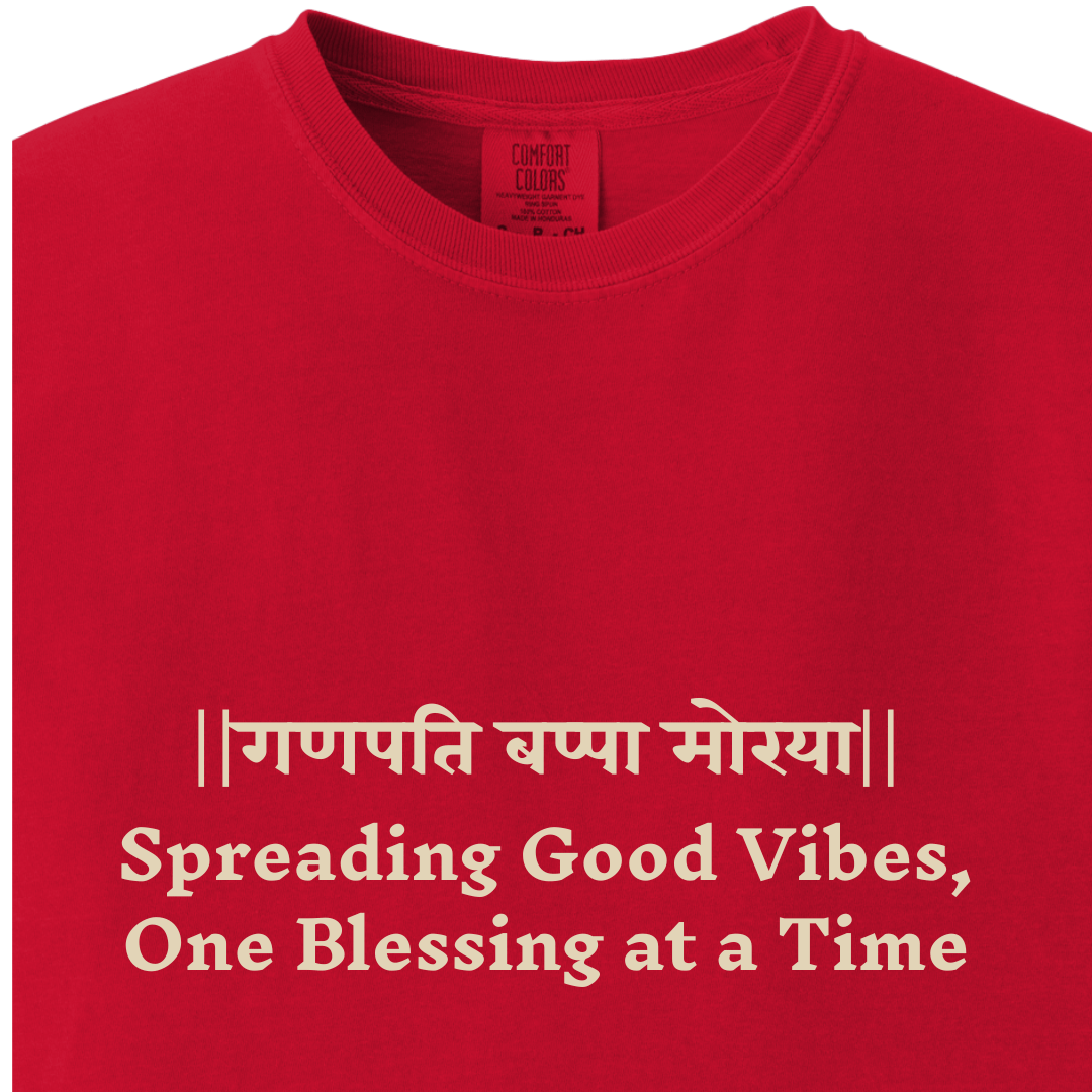 Ganpati Bappa Moraya - Spreading Good Vibes, One Blessing at a Time Ganesh ji Tee