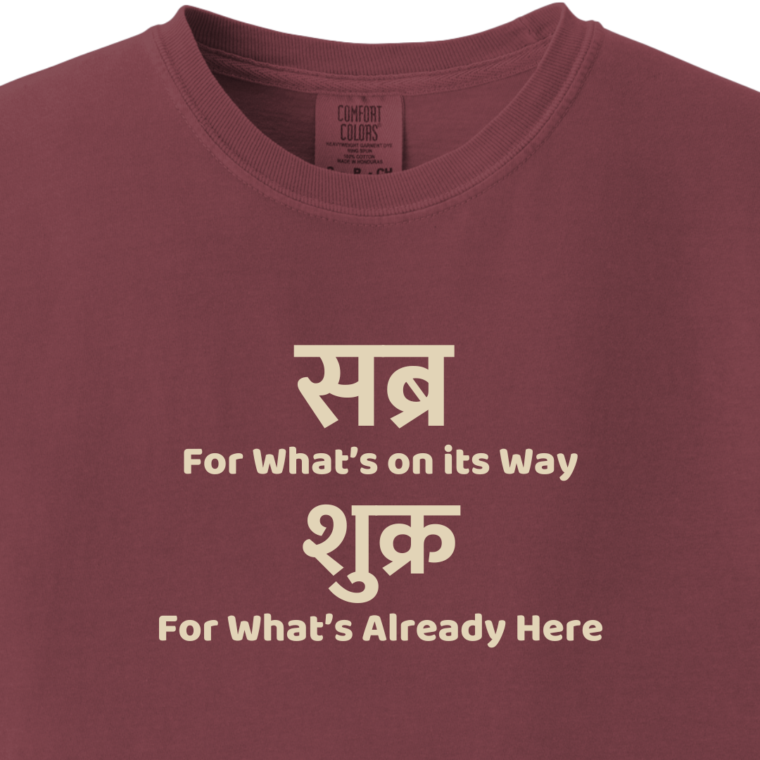 Sabr for what’s on its way, Shukr for what’s already here Tee