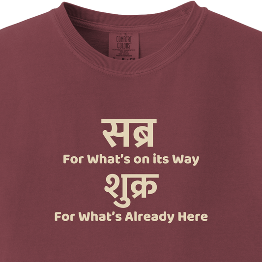 Sabr for what’s on its way, Shukr for what’s already here Tee