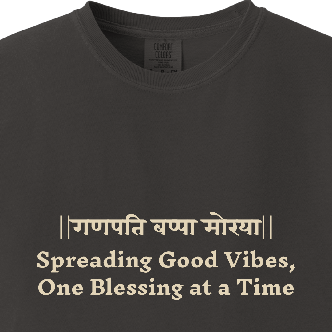Ganpati Bappa Moraya - Spreading Good Vibes, One Blessing at a Time Ganesh ji Tee