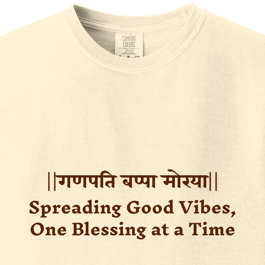 Ganpati Bappa Moraya - Spreading Good Vibes, One Blessing at a Time Ganesh ji Tee