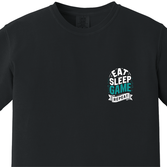 Eat Sleep Game Repeat Tee - Maatee